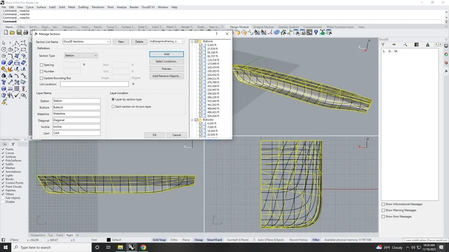 Hull Design in Orca3D, example 1